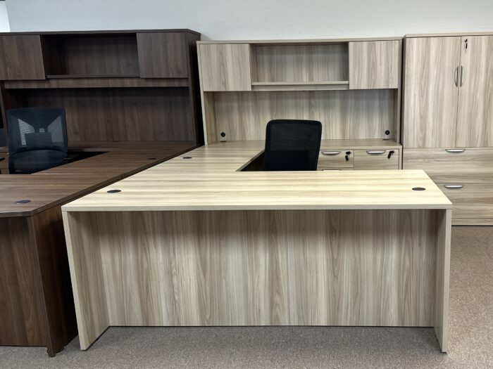 U-Shape Desk w/ Hutch and Doors available in several different colors