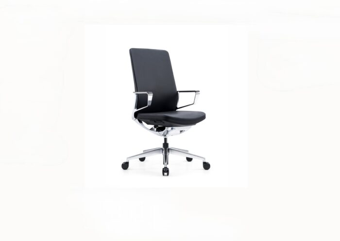 New Gravity Conference Chair – Black Leather