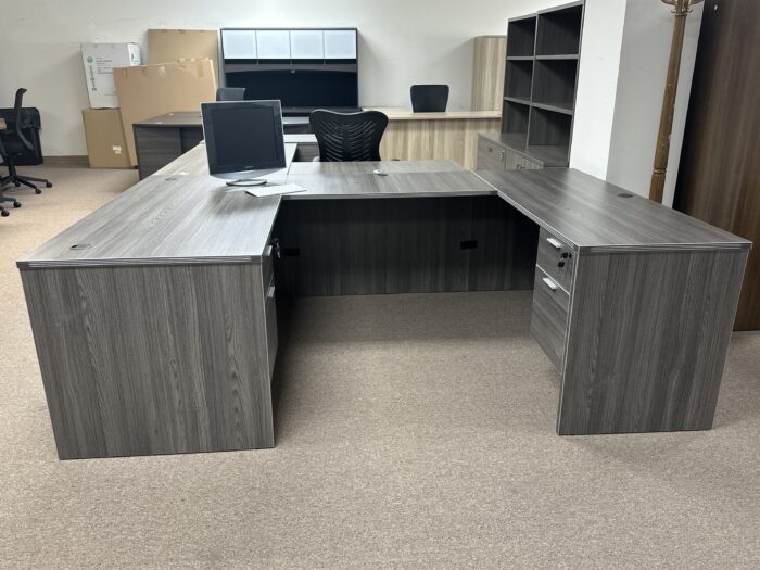 New U-Desk w/ suspended peds - Image 3