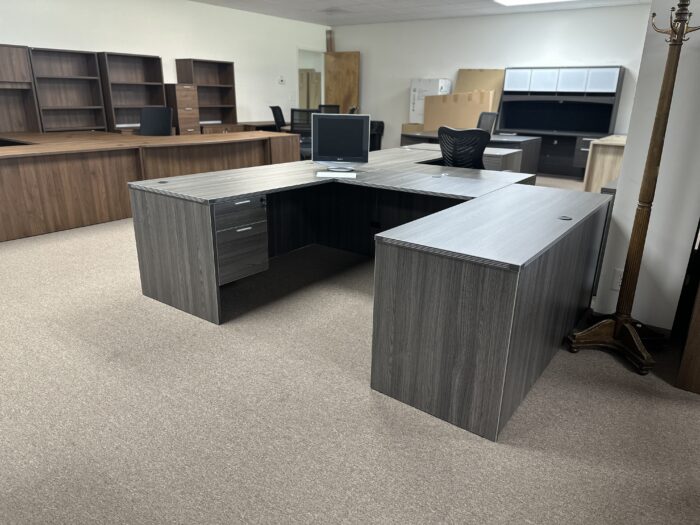 New U-Desk w/ suspended peds - Image 2