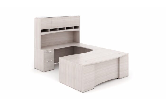 U-Shaped desk with Laminated Modesty Panel
