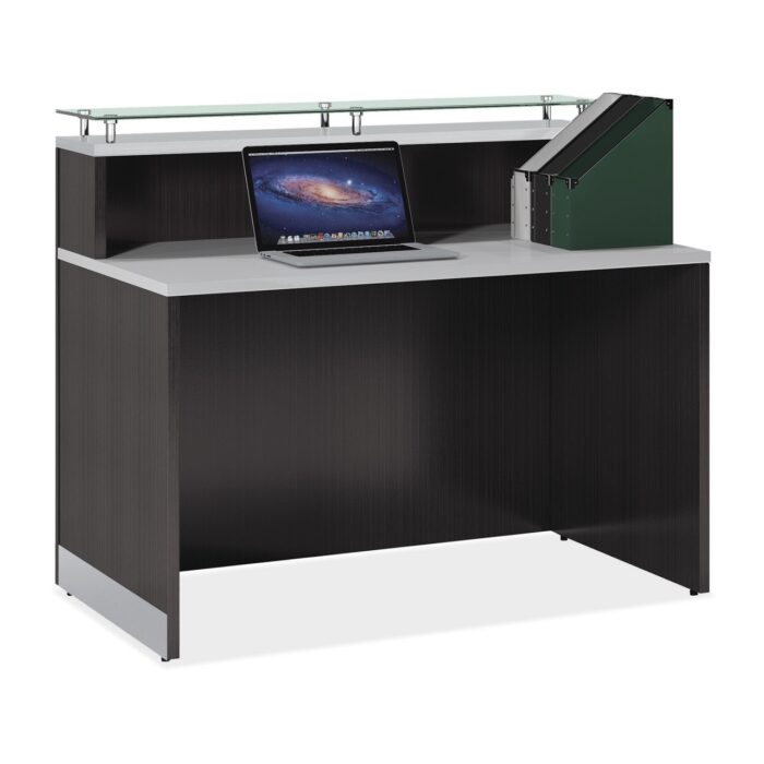 Glass Top Reception Desk