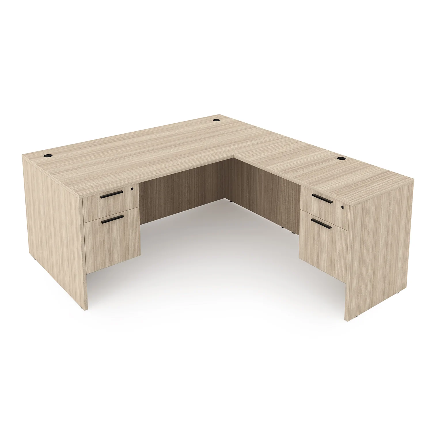 L Shaped Desk with Double Suspended Pedestals (New) - Image 2