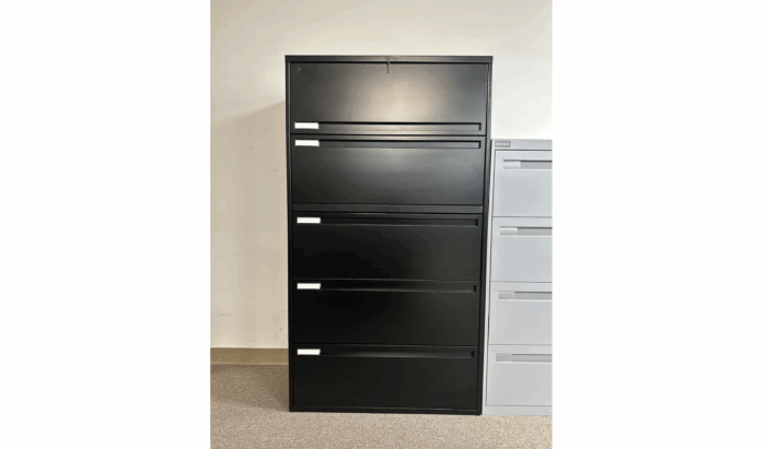 Black Lateral File Cabinet