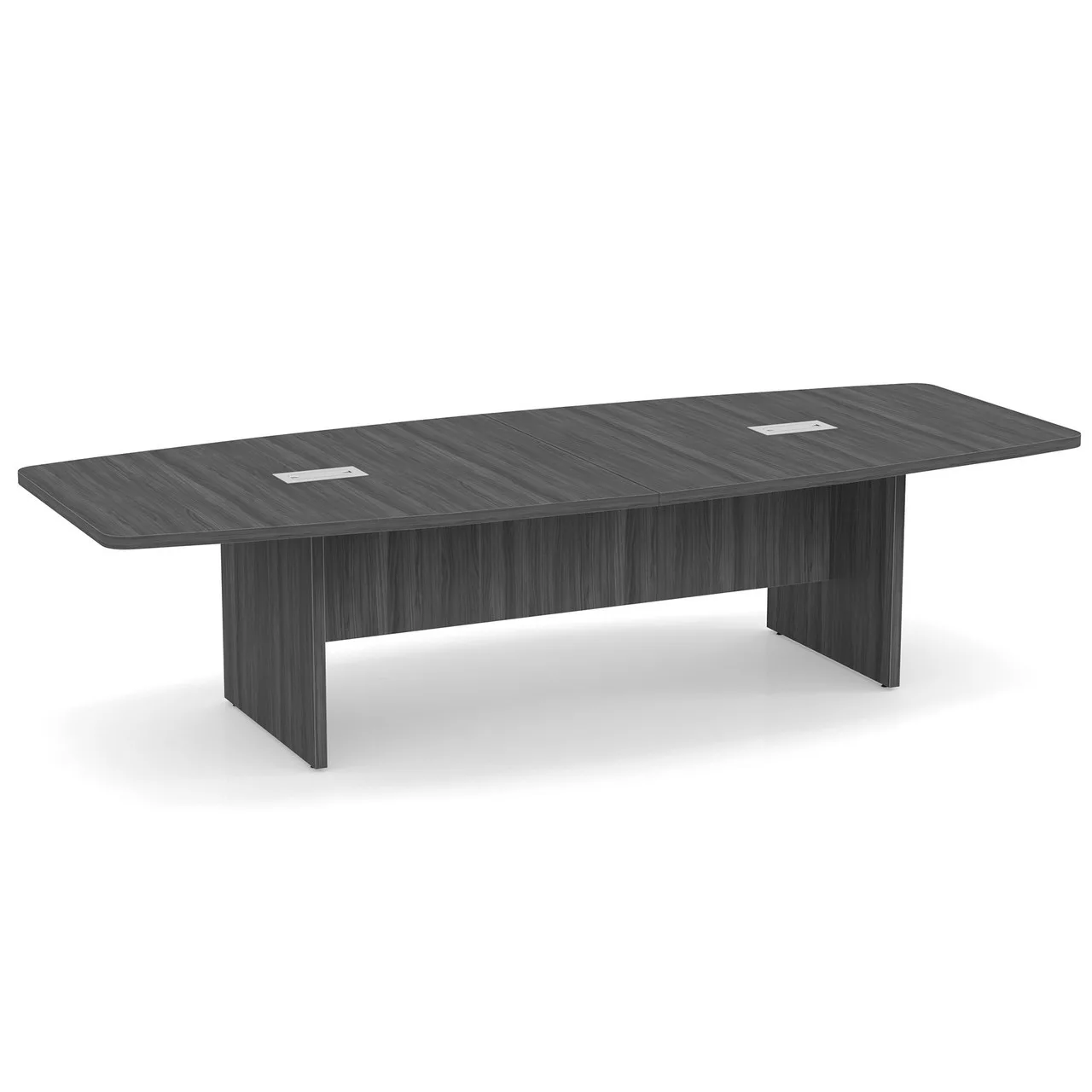 Expandable Boat Shaped Conference Table with Slab Base 10'- 30' - Image 11