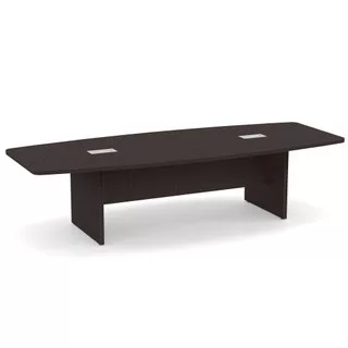 Expandable Boat Shaped Conference Table with Slab Base 10'- 30' - Image 9