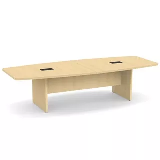 Expandable Boat Shaped Conference Table with Slab Base 10'- 30' - Image 8