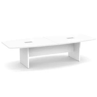 Expandable Boat Shaped Conference Table with Slab Base 10'- 30' - Image 5