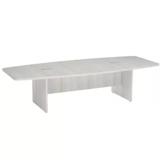 Expandable Boat Shaped Conference Table with Slab Base 10'- 30' - Image 4